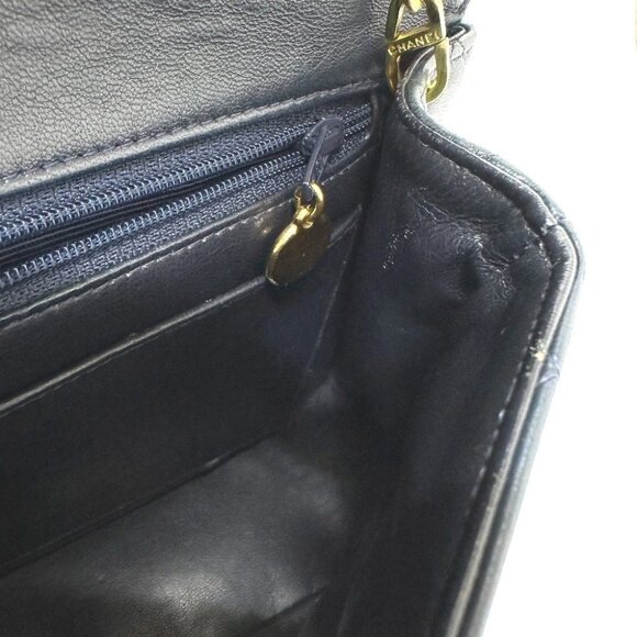 CHANEL Quilted Vintage Double Chain CC Matelasse CC Mark Chain Bag Shoulder ... - Picture 5 of 14